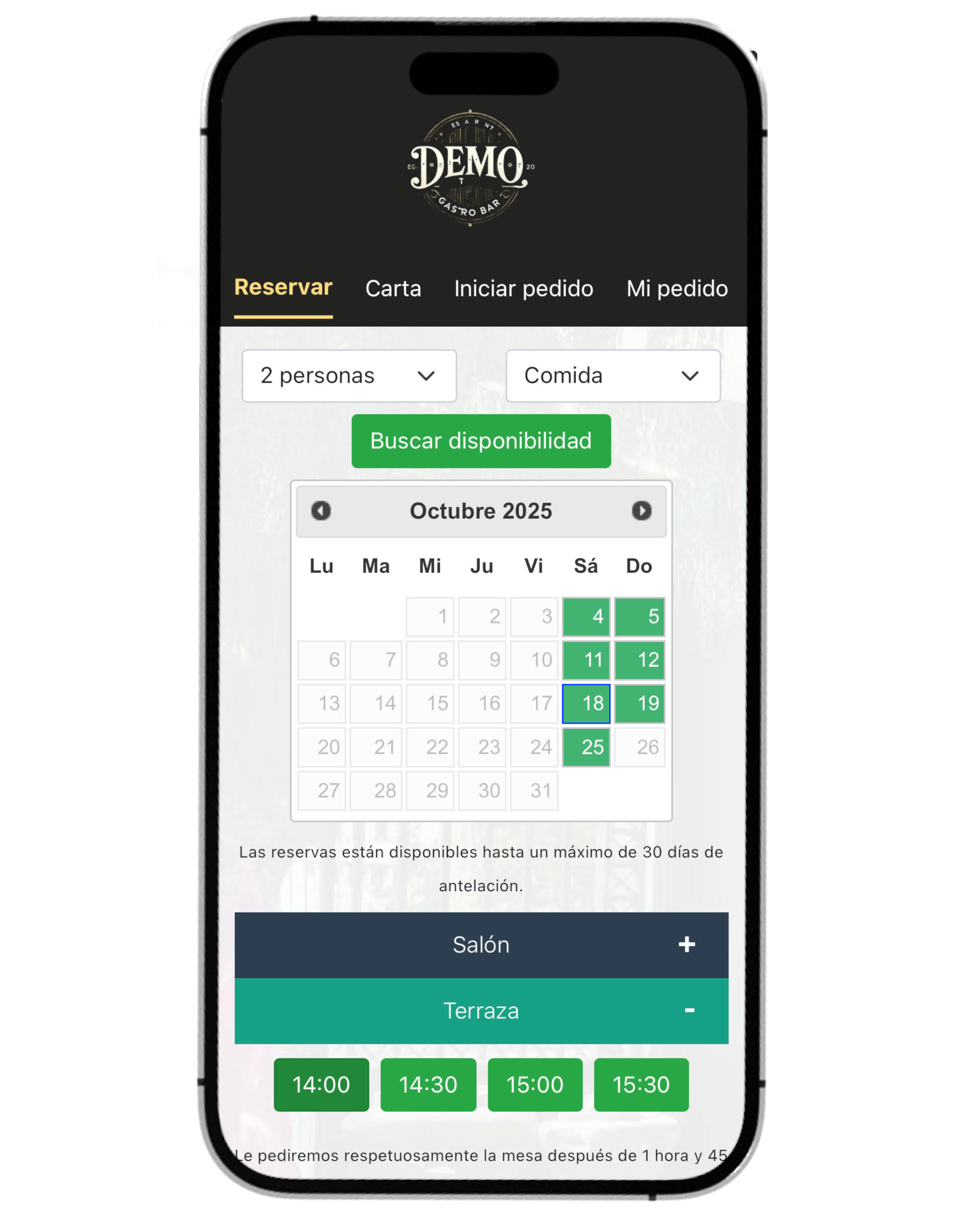 Carta digital interactiva
